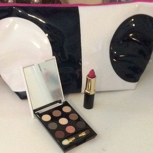Estee Lauder eye shadow, lipstick and bag NEW